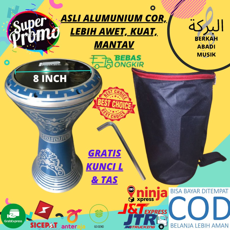 Jual Darbuka alumunium cor 8 darbuka 8 inch tumbuk darbuka dumbuk
