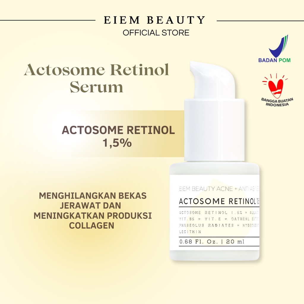 Jual Eiem beauty Acne + Anti Aging Serum, actosome retinol 1.5