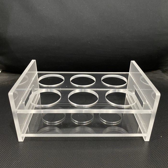 Jual 6 Hole clear acrylic shot glass holder rack serving tray tequila