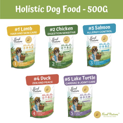 Jual RealPower Real Nature Dog Food 500G Vitamin & Nutrisi Lengkap