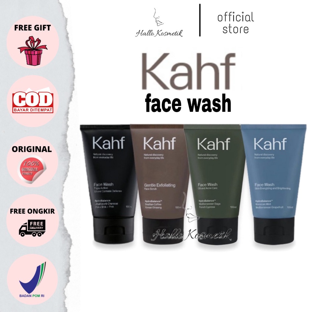 Jual Kahf Men Face Wash 100ml /Kahf Sabun Cuci Muka / Kahf Face Scrub