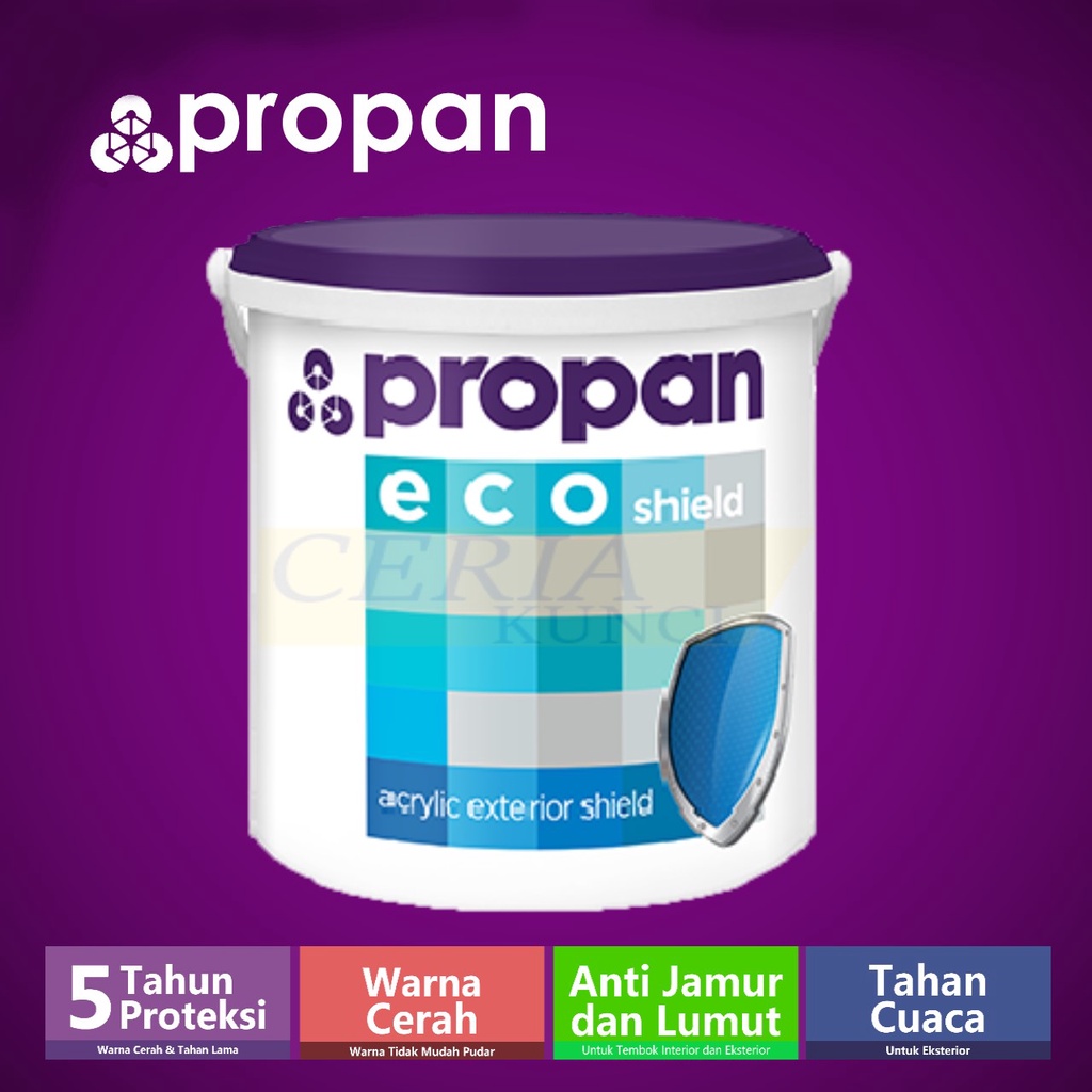 Jual Propan Cat Tembok Luar Dalam Eco Shield ES 600 Pilihan Warna Abu