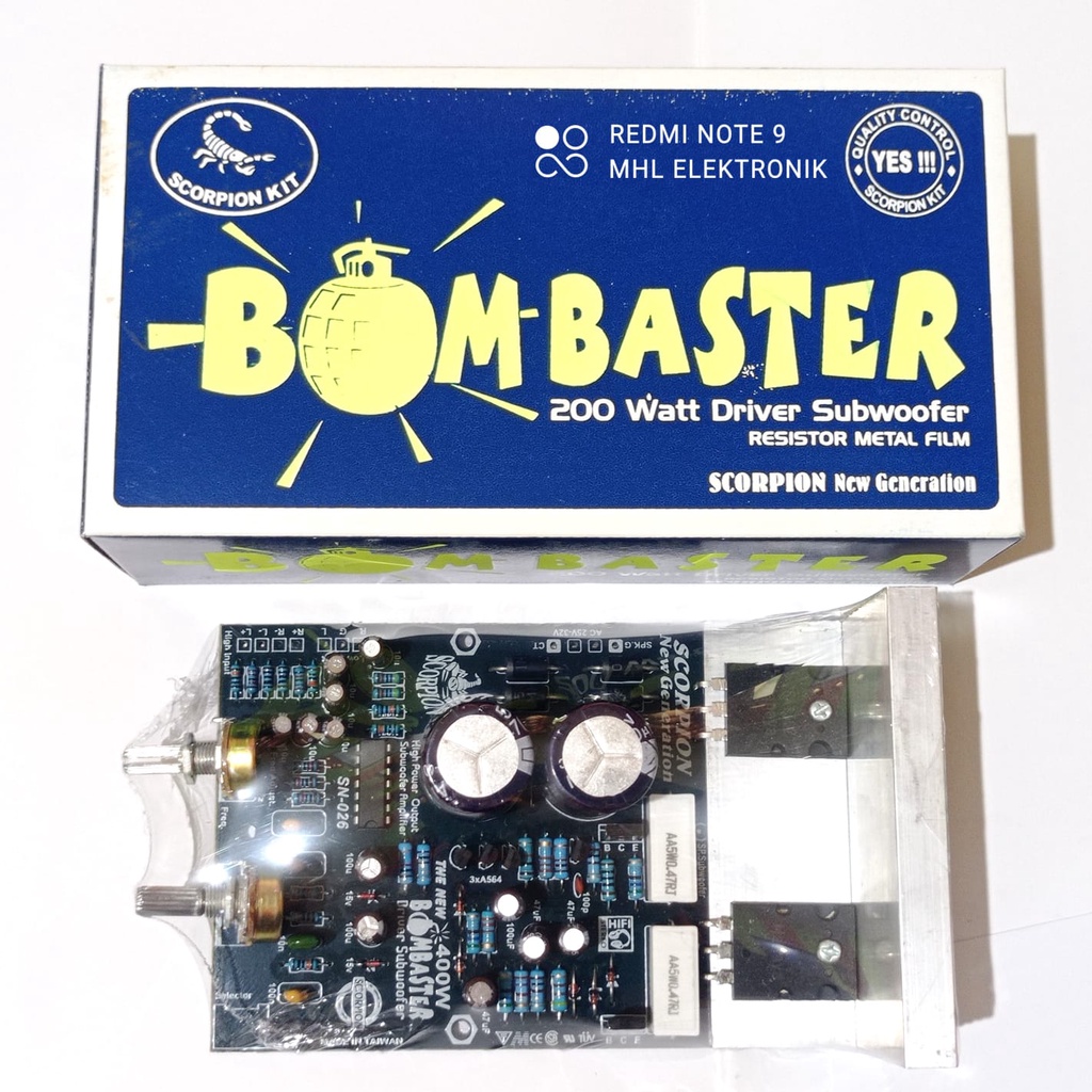 Jual KIT DRIVER SUBWOOFER 200 WATT BOMBASTER BY SCORPION Shopee Indonesia