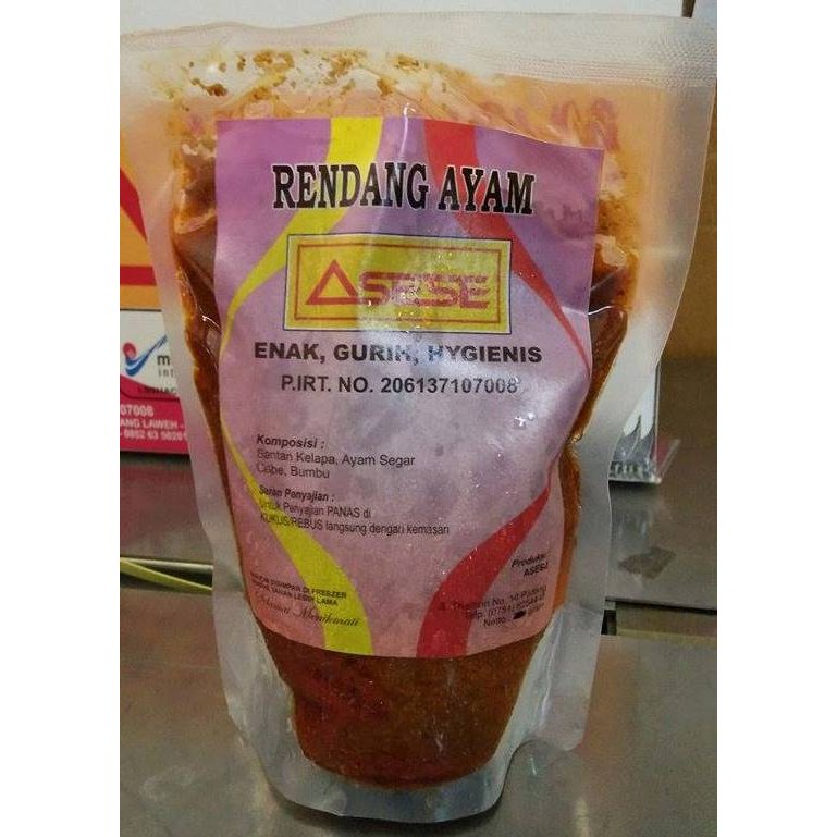 Rendang Ayam Asese 400g/Randang Padang Shopee Indonesia