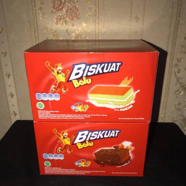 Biskuat bolu 2 rasa pandan & coklat Shopee Indonesia