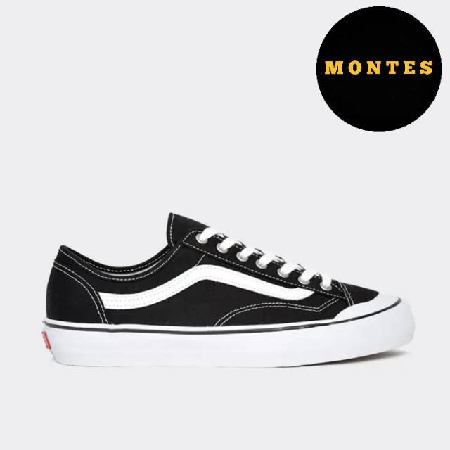 PROMO MURAH! SEPATU PRIA WANITA VANS STYLE 36 DECON SF BLACK WHITE 100