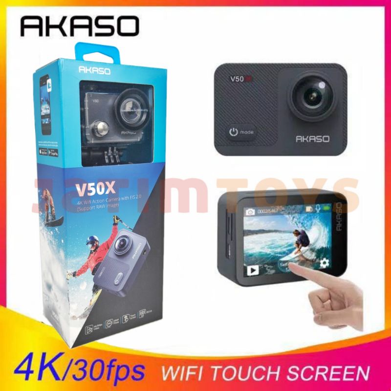 Jual AKASO V50X ACTION CAMERA FULL HD 4K EIS WIRELESS CAM Shopee