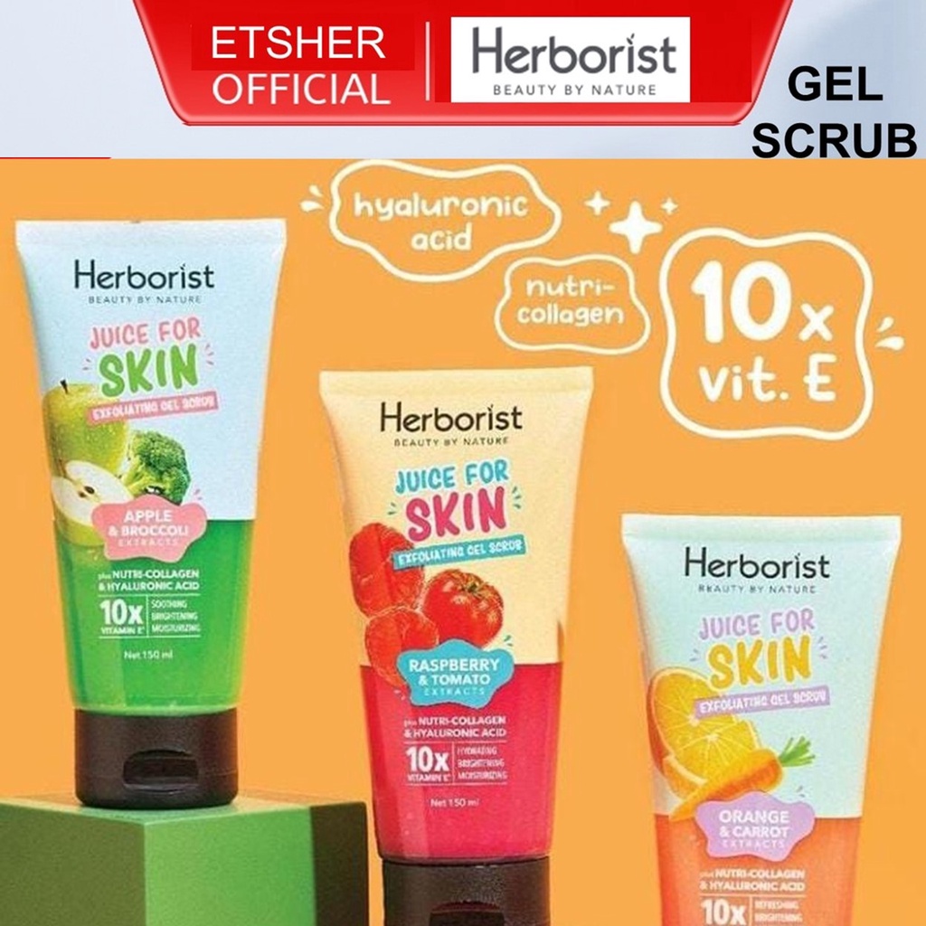 Jual Exfoliating Gel Scrub Herborist Juice For Skin 150 ml Shopee