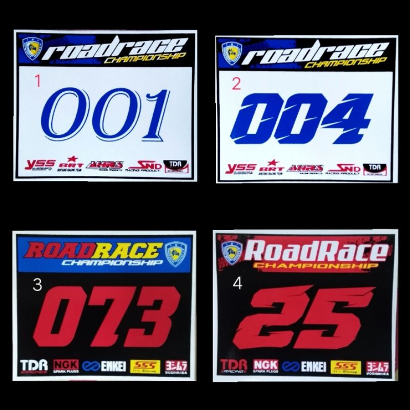 Jual Stiker Angka Stiker Start Stiker Roadrace Stiker Racing Stiker Stiker Balap Motor / Mobil | Shopee Indonesia