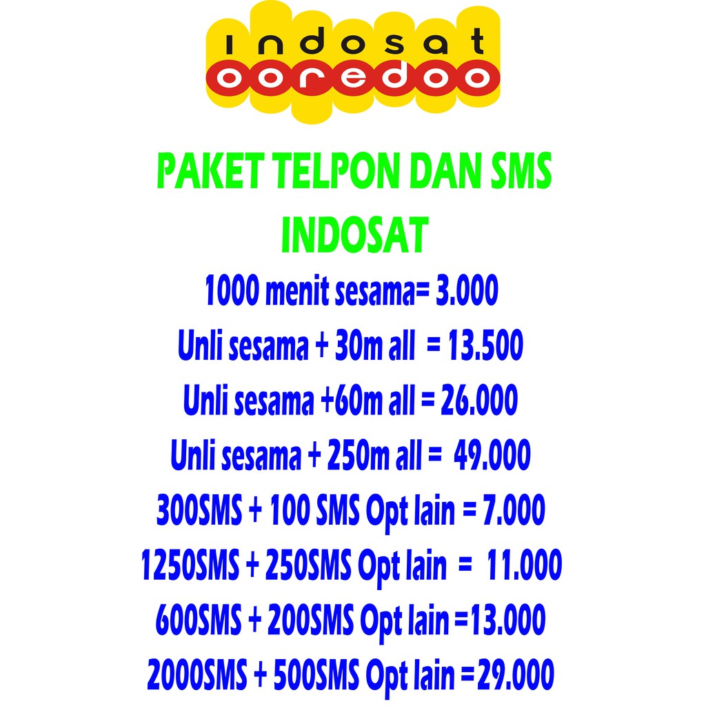 Paket Nelpon Sesama Indosat