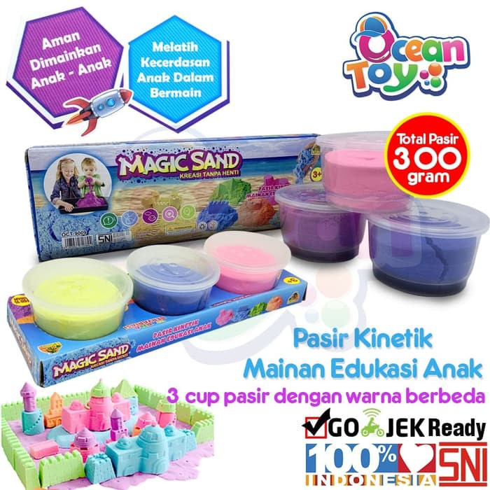 Jual Mainan Anak Pasir Kinetik Magic Sand Mainan Anak 3 Warna Oct9009 Indonesia|Shopee Indonesia