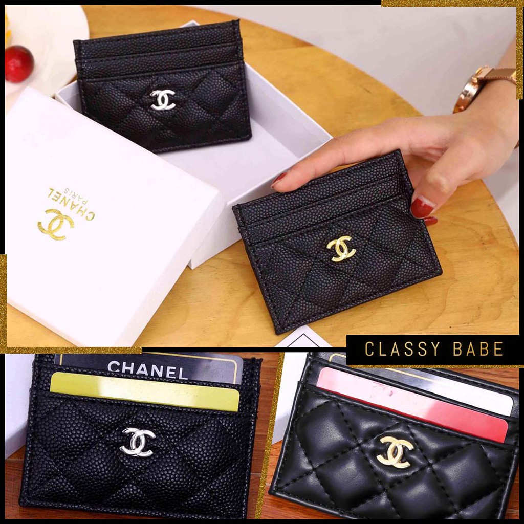 Jual DOMPET CHANEL CARD HOLDER 4 SLOT CARDS + BOX IN CALFSKIN & CAVIAR