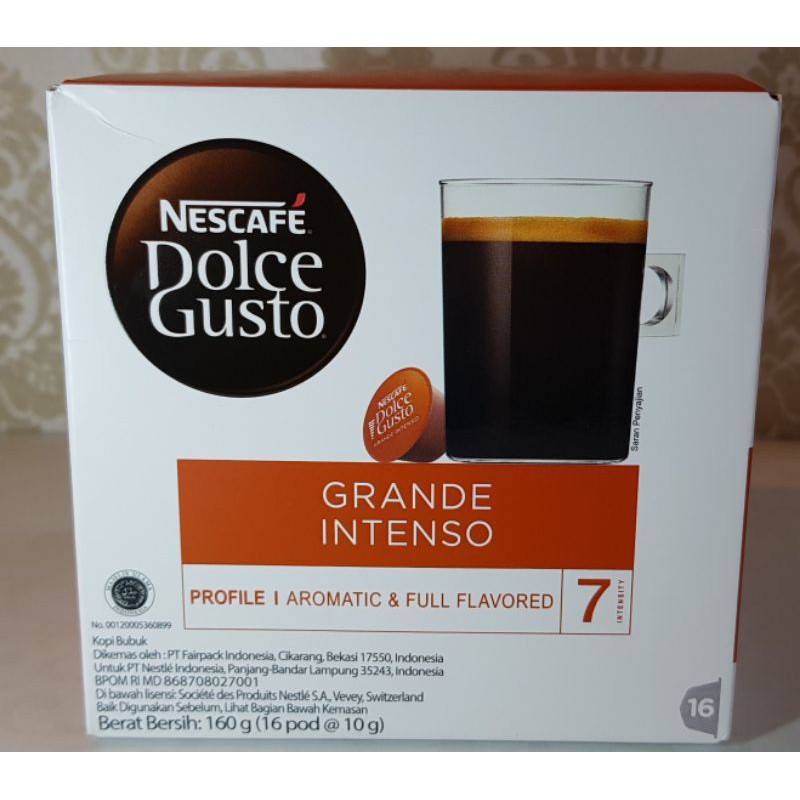 Jual Nescafe Dolce Gusto Grande Intenso Coffee Capsule. Paket 3 Box @16 Capsule | Shopee Indonesia