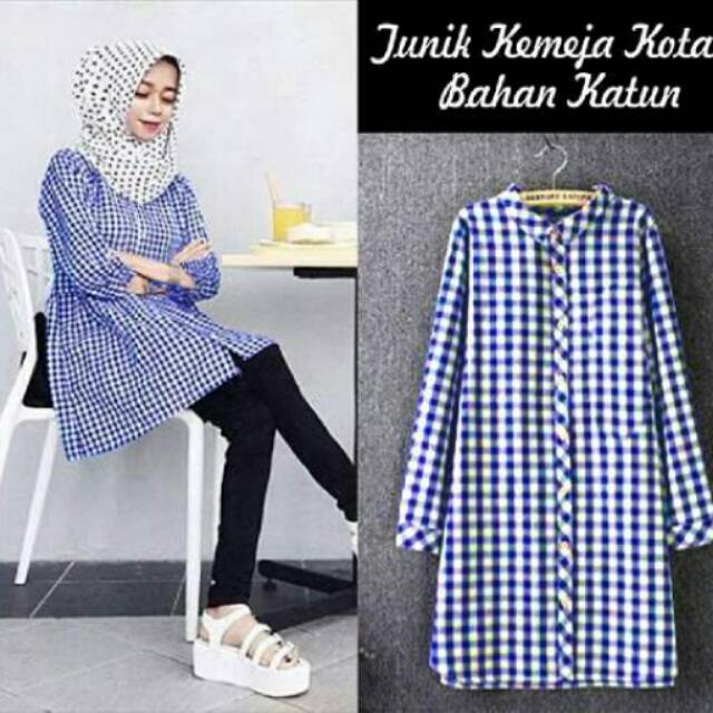 Ootd Hijab Baju Kemeja Kotak Kotak Kumpulan Model Kemeja