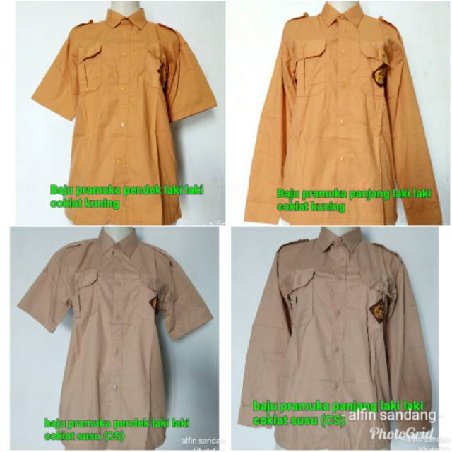 Jual baju pramuka pria SD SMP SMA lengan pendek panjang seragam sekolah  Indonesia|Shopee Indonesia