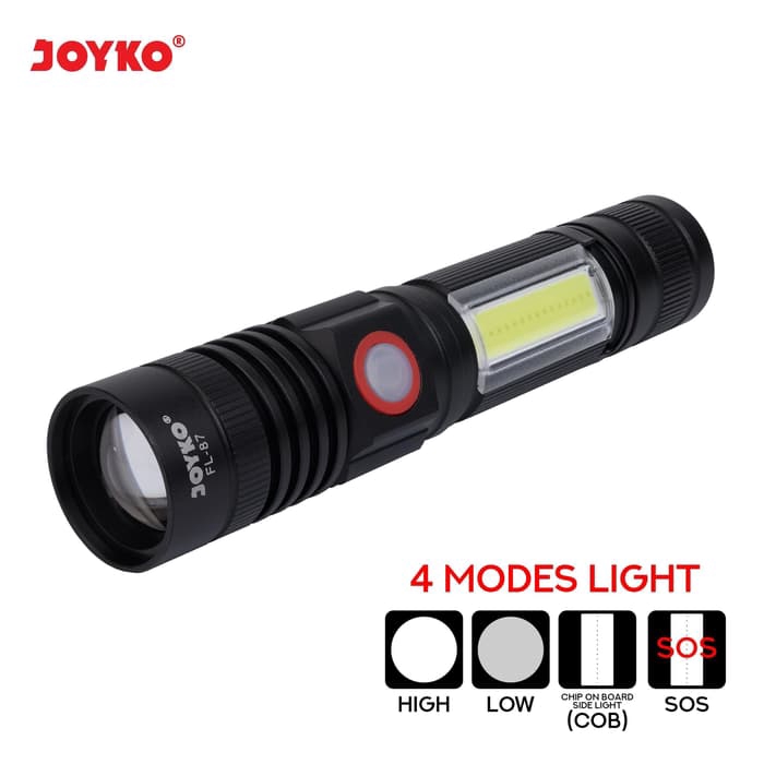 Rechargeable LED Flashlight Senter LED Isi Ulang Joyko FL-87 | Shopee  Indonesia