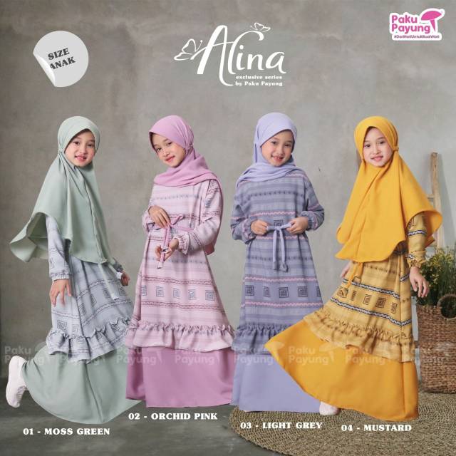 PAKU PAYUNG ALINA KIDS gamis anak branded murah Shopee Indonesia