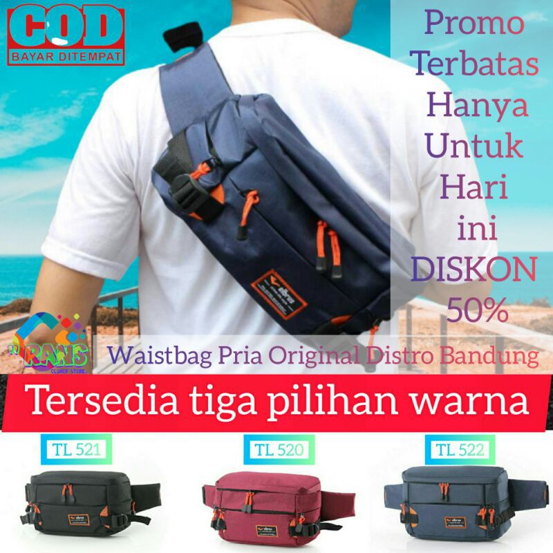 Tas Laki laki Tas Selempang Anti Air Waist Bag Pria Tas Slempang Elbrus Tas Wais tbag LakiLaki