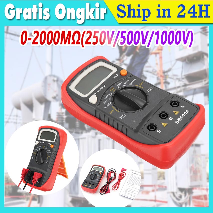 Jual Bm500A 1000v Megohmmeter Digital Insulation Resistance Meter