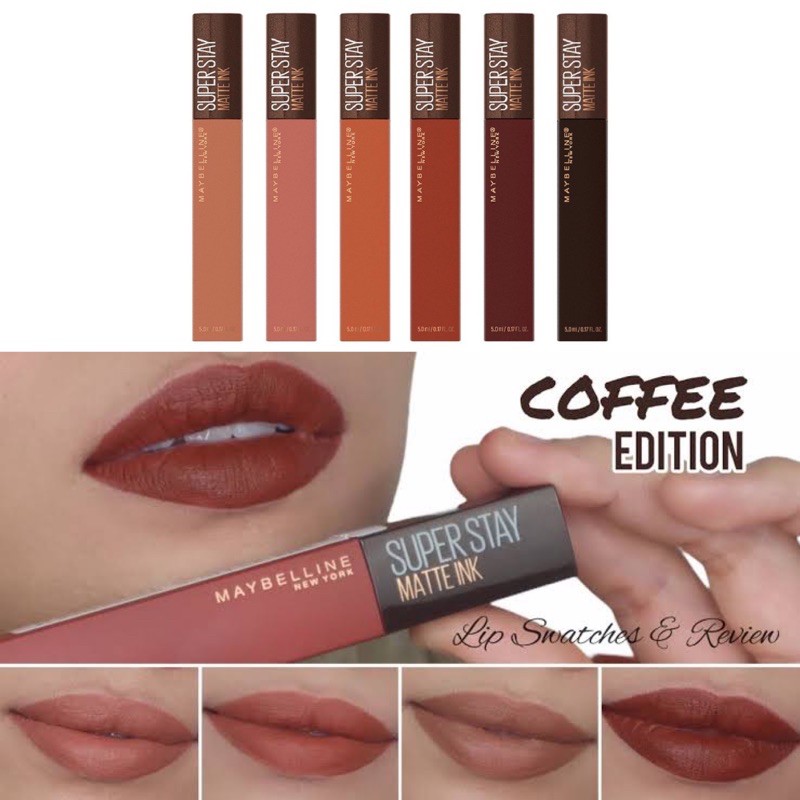 Jual Maybelline Superstay Matte Ink Coffee Edition - Maybelline Liquid Matte Lipstick | Shopee Indonesia