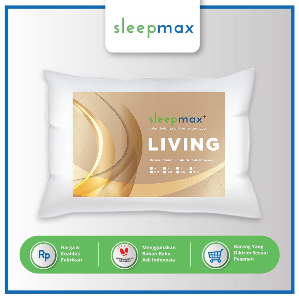 Jual Bantal Tidur Living Pillow Sleepmax Shopee Indonesia