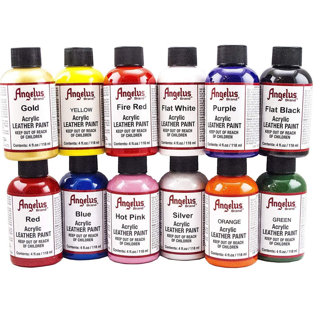 Angelus Acrylic Leather Paint 4 oz 118ml / Cat Khusus Kulit Rubber Sol