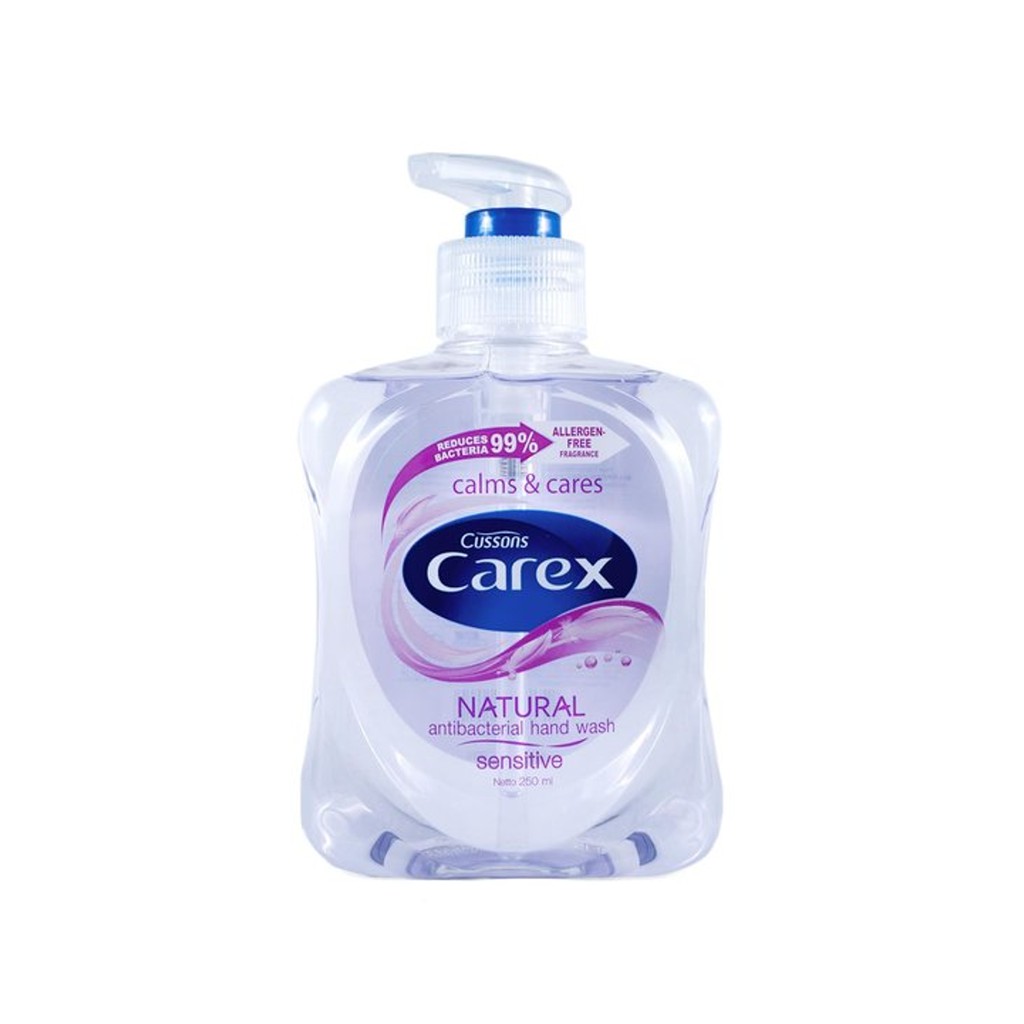 Jual Carex Hand Wash Antibacterial 250ml Sensitive Shopee Indonesia