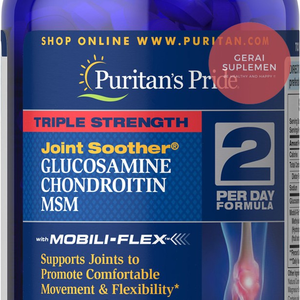 Jual Triple Strength GLUCOSAMINE Chondroitin MSM 90 Kaplet Puritans