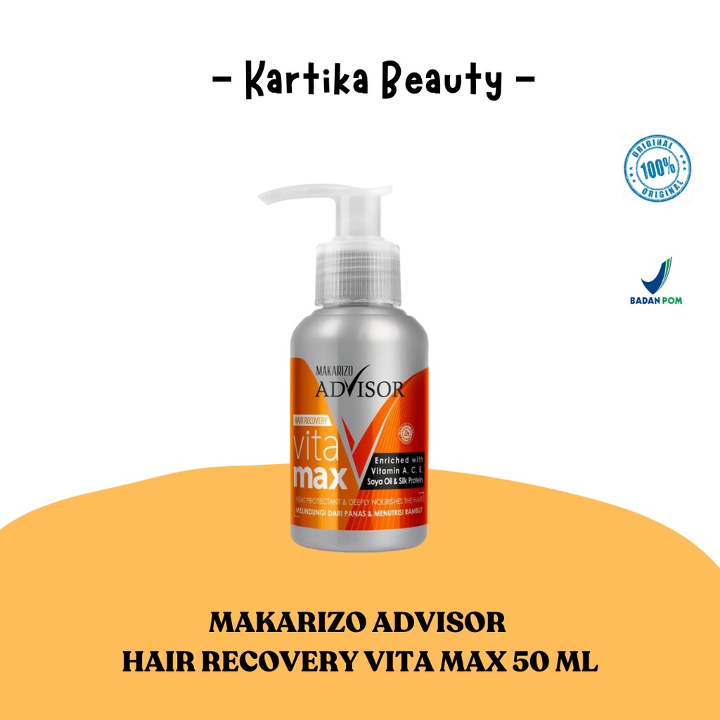 Jual VITAMIN MAKARIZO ADVISOR HAIR RECOVERY VITA MAX BOTOL POMPA 50 ML