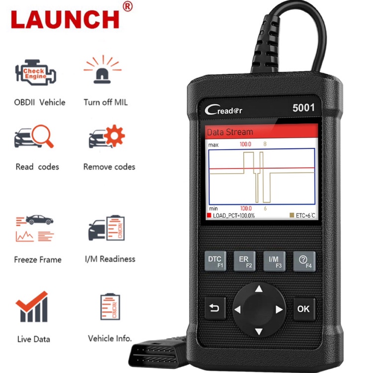 Jual LAUNCH CR5001 Universal Obd2 Scanner Mobil Obd2 Alat Scanner Mobil