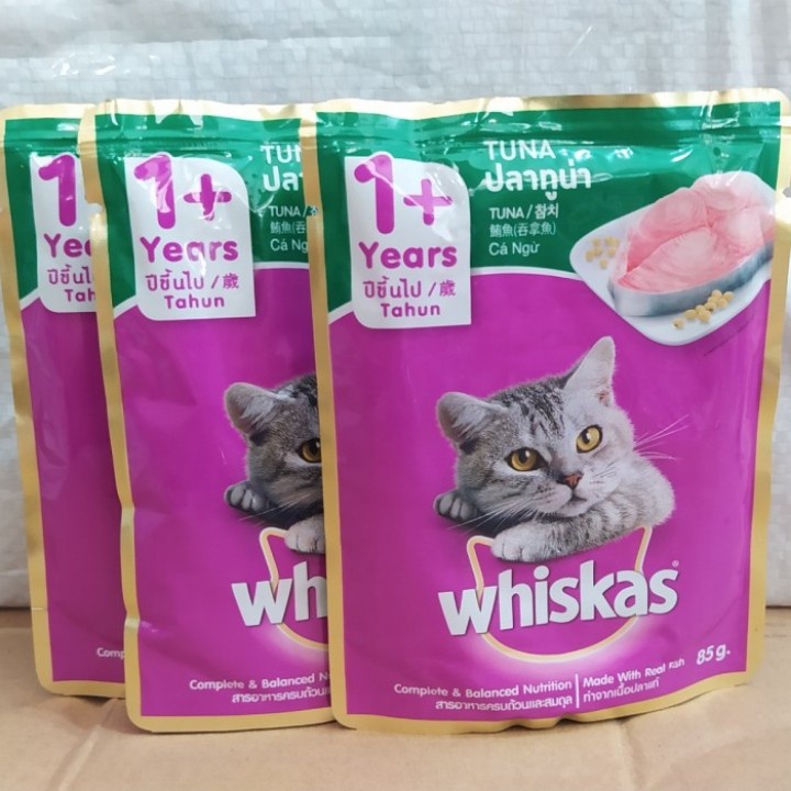 Jual 1 box isi 24 whiskas sachet tuna adult 85gr/wet food/whiskas pouch