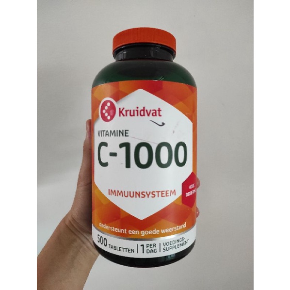 Jual Ready Stock! Kruidvat Vitamin C 1000Mg Isi 500Tabs (Expired 2024) | Shopee Indonesia