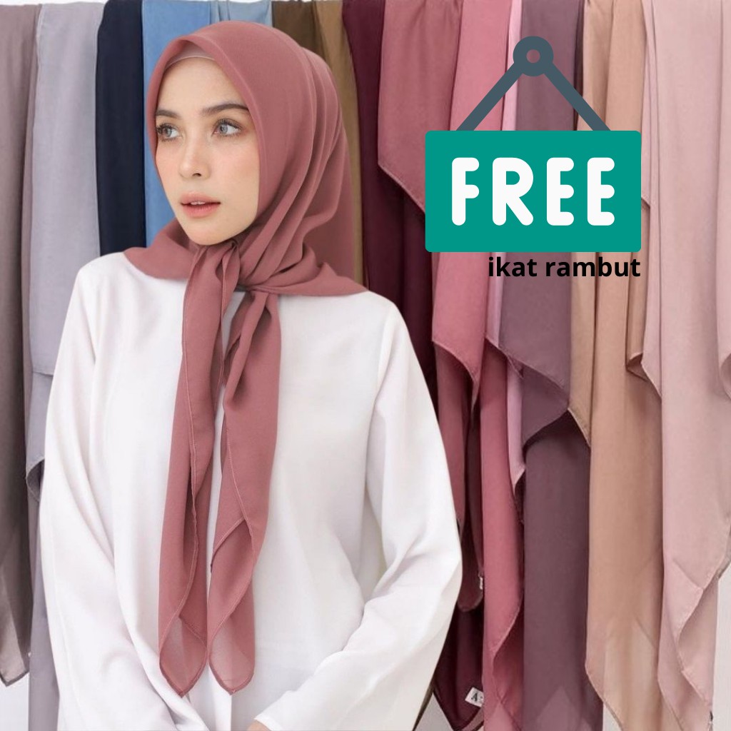 COD HIJAB SEGIEMPAT BELLA SQUARE POLLYCOTTON PREMIUM 115x115 cm