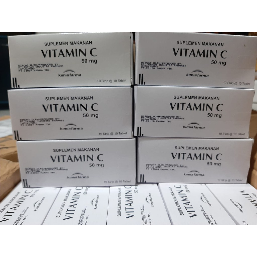 Vitamin C 50 mg Kimia Farma 1 Box isi 100 Tablet Daya Tahan Tubuh