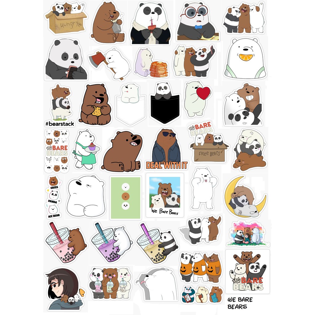 Jual We bare bears sticker pack Indonesia