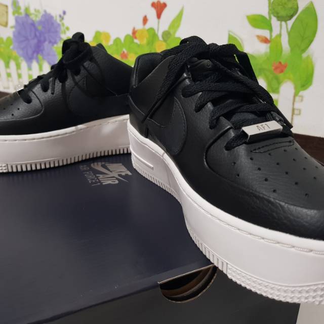 Jual Nike Air Force 1 Sage Low Black Original | Shopee Indonesia
