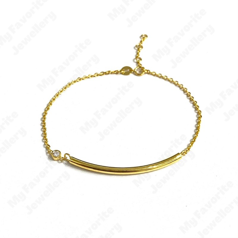 Jual Gelang Plat Smile Simple Gelang Emas Asli Kadar 700 | Shopee Indonesia