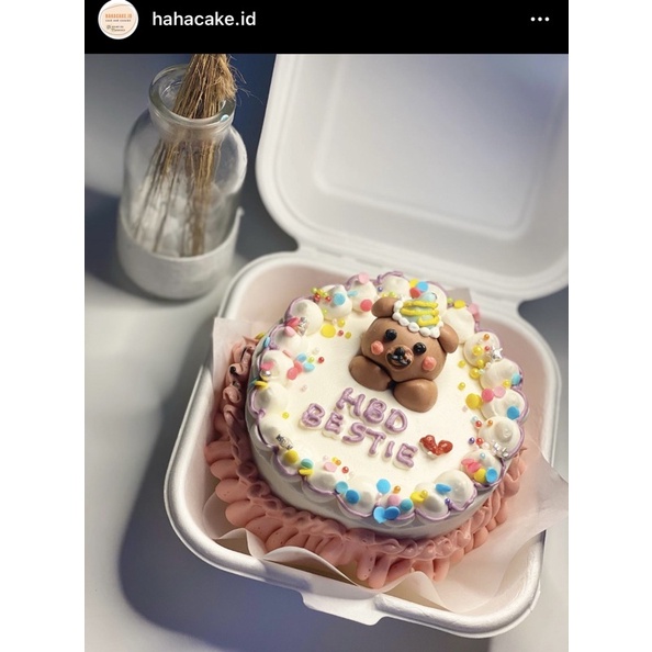 Jual korean cake/kue ultah mini/bento cake/custom lunch box cake/custom