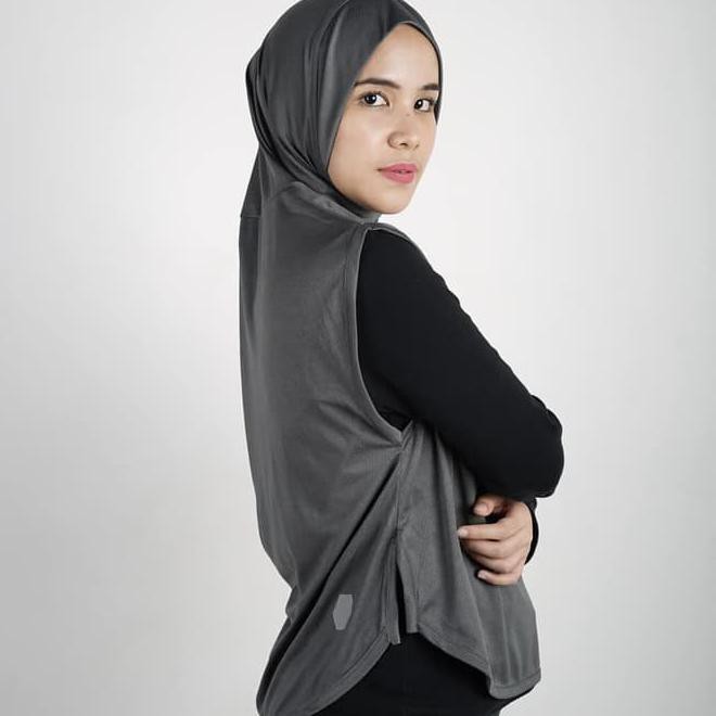 Hijab Olahraga Reyd Sports Hijab (Classic Dark Grey) Barang Terbagus