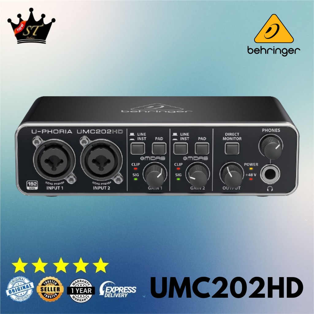 Jual Behringer UMC202HD UMC202 HD UMC202 UMC 202 USB Audio Interface