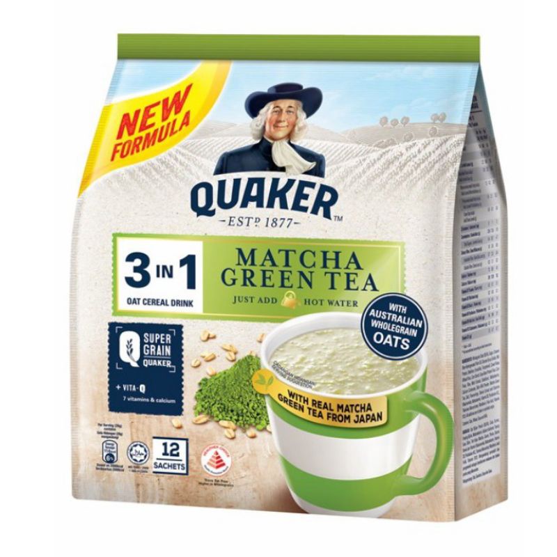 Jual Quaker matcha green tea 3 in 1 (12sachet) Shopee Indonesia