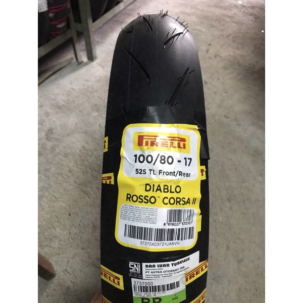 Jual Pirelli Diablo Rosso Corsa Ii, 100/80-17. Ban Balap Ban Road Race Soft Compound | Shopee Indonesia