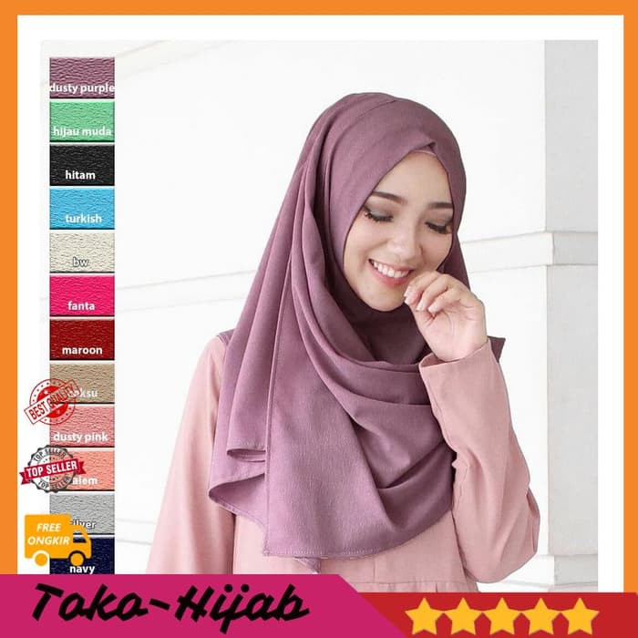 Hijab Pashmina Instant Hijab Polos Jilbab Pashmina Kerudung Pashmina