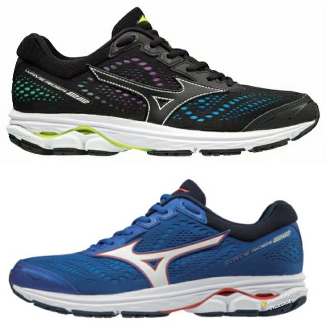 Jual Sepatu Running Mizuno Wave Rider 22 Black Blue Original | Shopee Indonesia