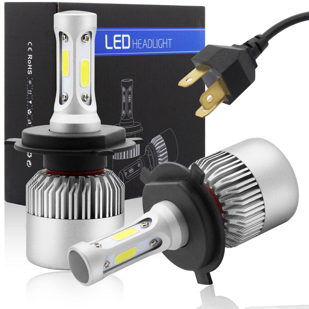 Bola Lampu LED H4 9003 HB2 200W 20000LM 6500K Hi / Lo Beam