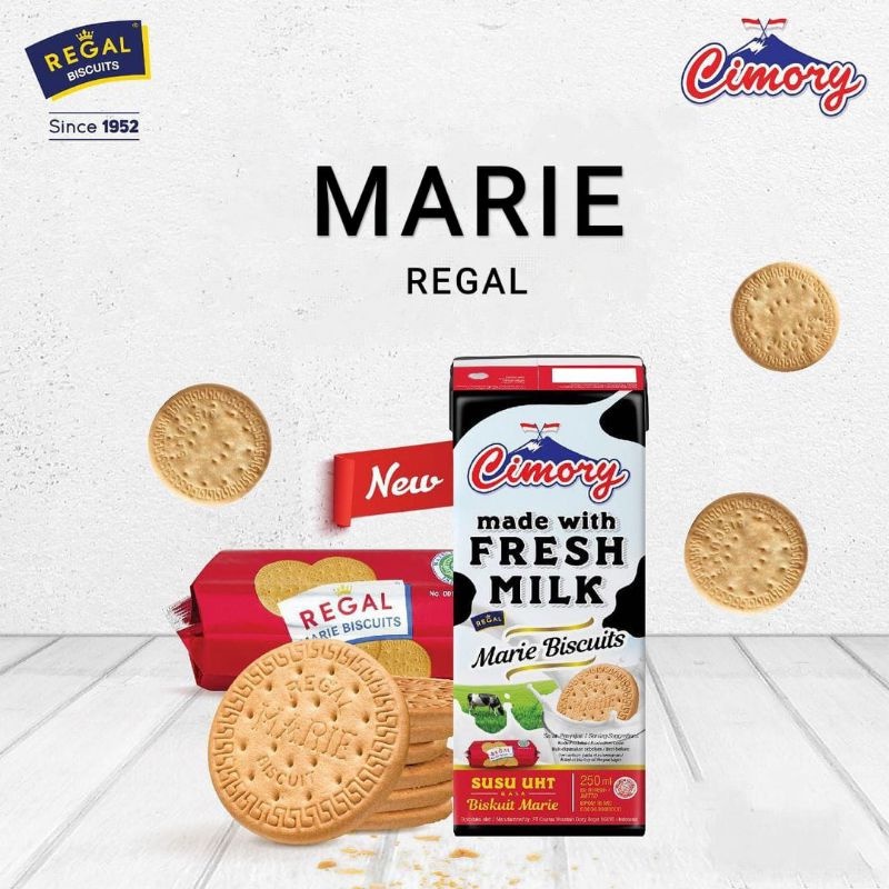 Jual Susu Cimory UHT Fresh Milk Marie Biscuits 250 ML