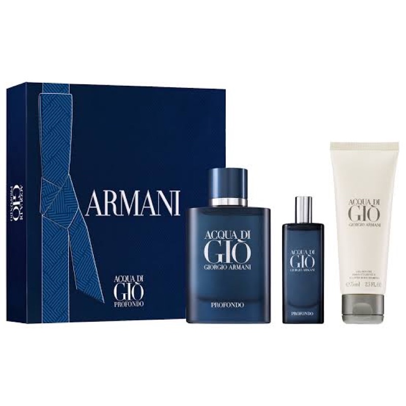 Jual Giorgio Armani Acqua Di Gio Profondo For Men (Gift Set) | Shopee Indonesia