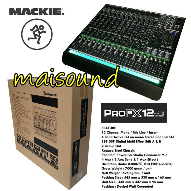 Jual MIXER AUDIO MACKIE PRO FX12V3 PRO FX12 V3 PRO FX 12V3 12 CHANNEL