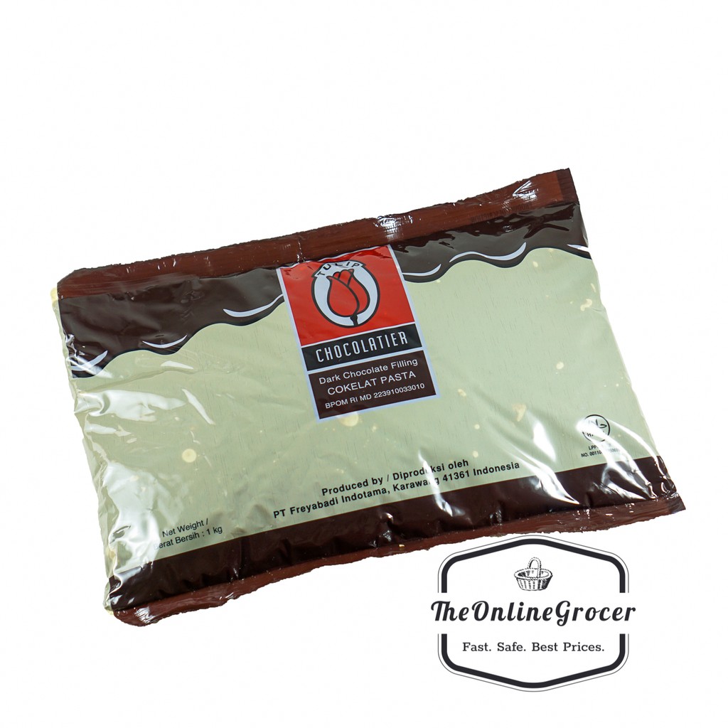 Jual Tulip Dark Chocolate Filling 1 Kg – Pasta Cokelat – Isian Cokelat Bahan Kue | Shopee Indonesia