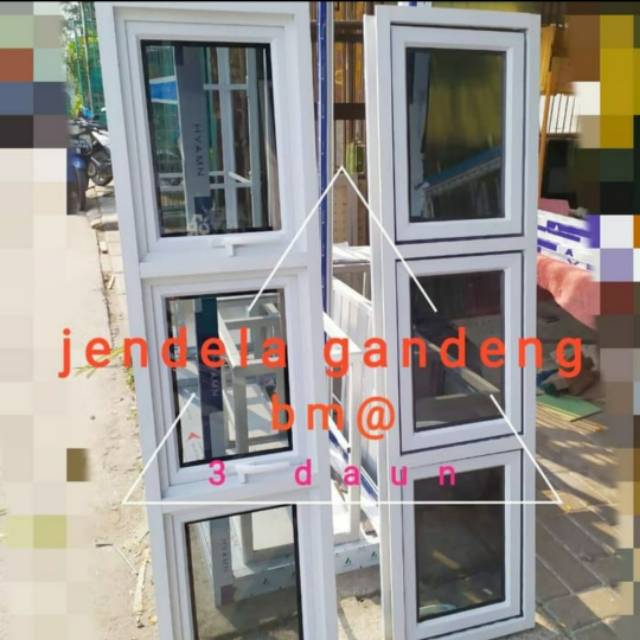 Jendela aluminium 40x150 casement gandeng 3 daun | Shopee Indonesia